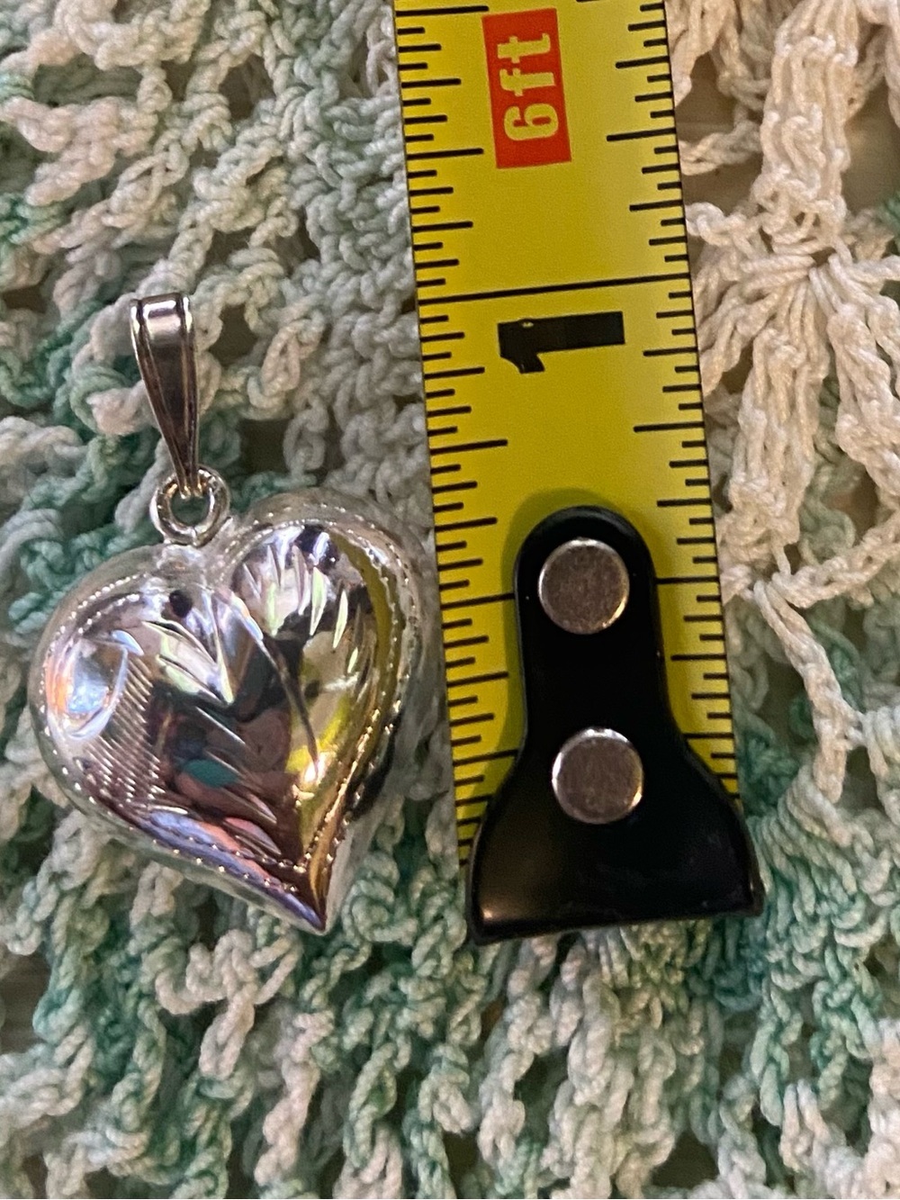 Vintage Sterling Silver Heart Pendant